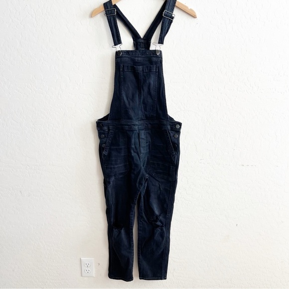 Citizens of Humanity Quincy Overalls Black Surrender Distressed Small - Picture 3 of 11